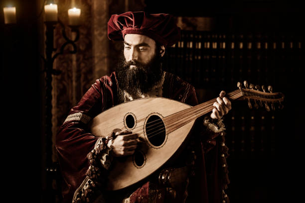 le troubadour - medieval music photos et images de collection