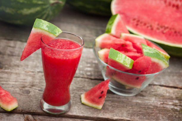 istock Watermelon juice drink with watermelon in bowl 1006165644