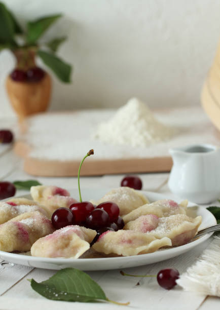 istock Vareniki with cherry - Ukrainian national dish 1006168286