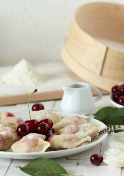 istock Vareniki with cherry - Ukrainian national dish 1006168460