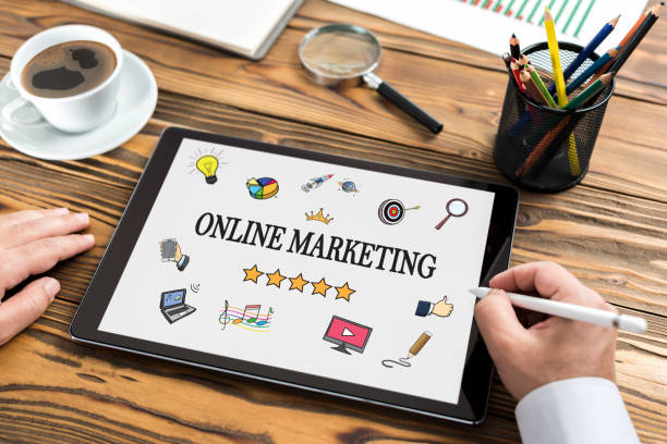 istock Online Marketing Concept On Digital Tablet Screen 1006168840