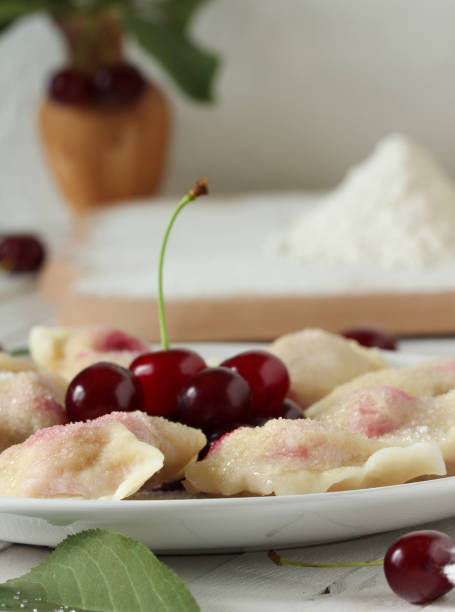 istock Vareniki with cherry - Ukrainian national dish 1006168922