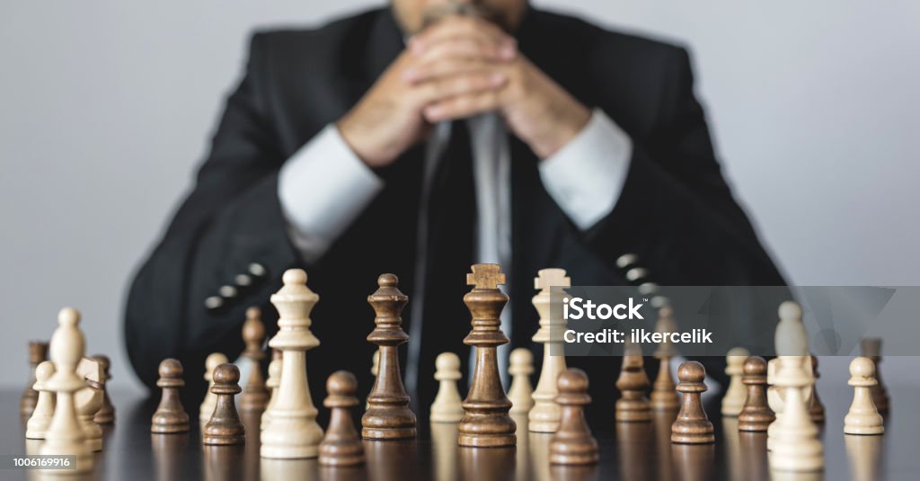 Concept for Challenge and Diversity with Chess Pieces Chess Stock Photo