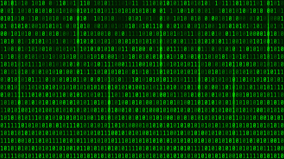 Digital Binary Data And Streaming Binary Code Background Matrix ...