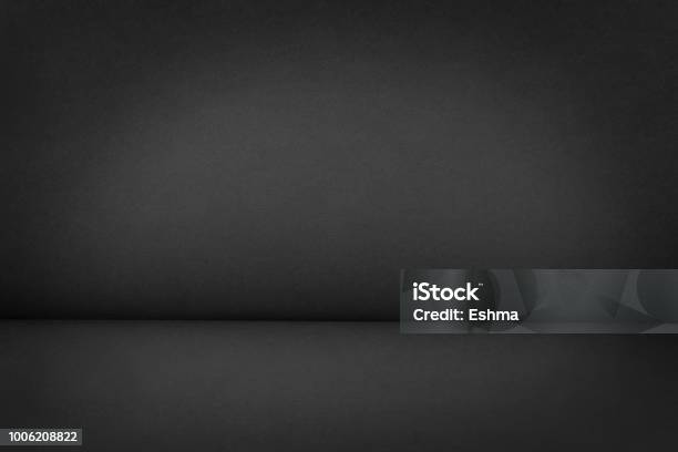 Black Studio Space Stock Photo - Download Image Now - Black Color, Backgrounds, Studio Shot