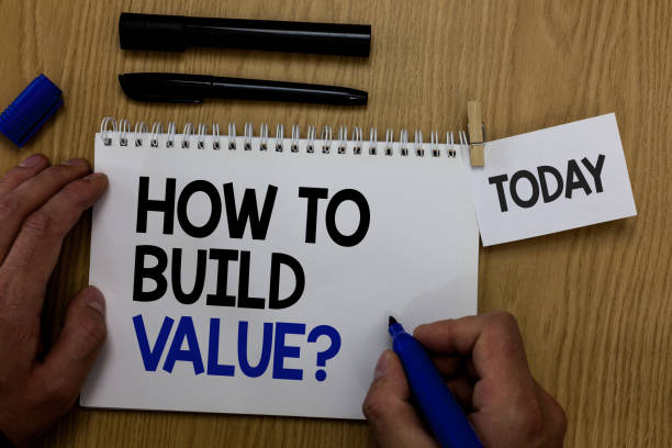 istock Word writing text How To Build Value question. Business concept for Ways for developing growing building a business Hand hold pen notepad with words paperclip grip note paper woody base black pen. 1006217024