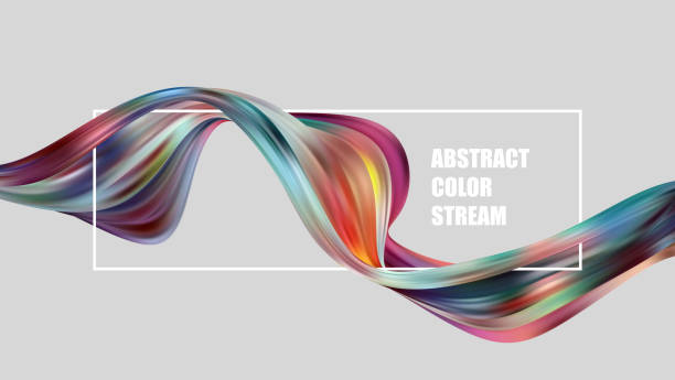 абстрактный красочный векторный фон, цвет потока жидкой волны для дизайна брошюры, веб-сайт, листовка. - backgrounds abstract swirl fractal stock illustrations