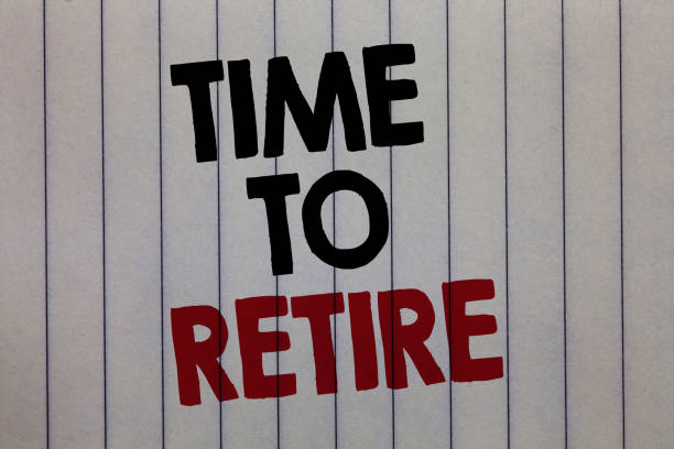 istock Handwriting text writing Time To Retire. Concept meaning Take the pensioner status stop working in elderly old enough white vertical paper written three words with black and red color. 1006219516