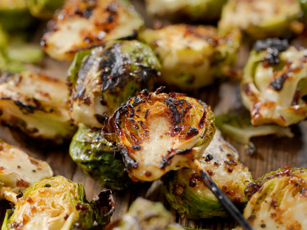 istock BBQ Brussels Sprouts with Grainy Mustard, Honey Glaze 1006223228