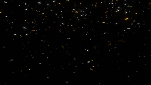 istock Gold and silver glitter texture isolated on black. 1006225592