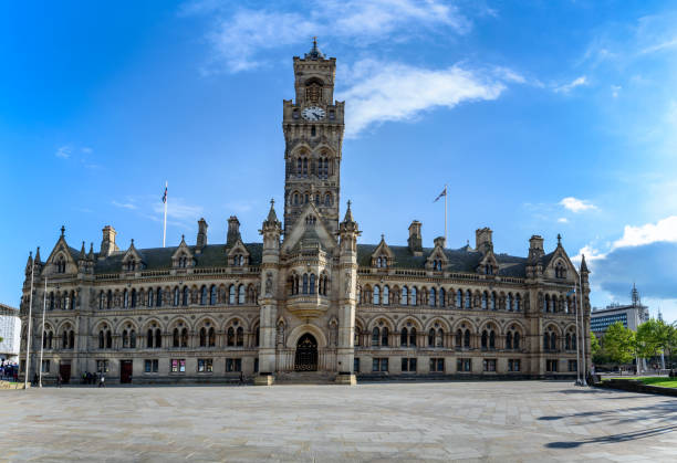 câmara municipal bradford - birmingham west midlands town hall uk - fotografias e filmes do acervo