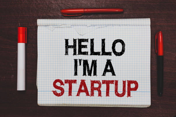 istock Handwriting text writing Hello I am A Startup. Concept meaning Entrepreneur starting business Presenting New project Written black, red words notepad on brown stage white highlighter red pens. 1006244102