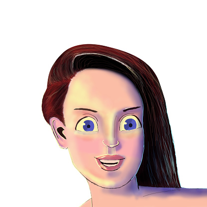 Woman Portrait Animation Portrait Animation 1 Stock Illustration - Download Image Now - Art ...