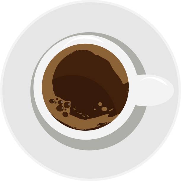 ilustrações, clipart, desenhos animados e ícones de xícara de café. ilustração vetorial - black coffee coffee single object drink