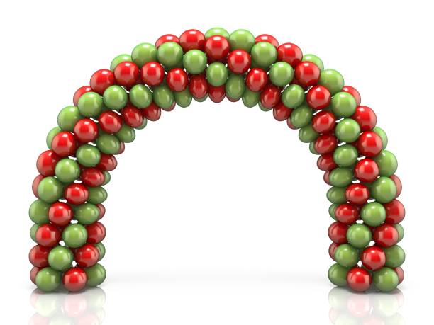 istock Arc made of red and green balloons 3D 1006257652