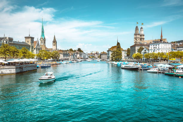 istock Zurich skyline panorama with river Limmat, Switzerland 1006263264