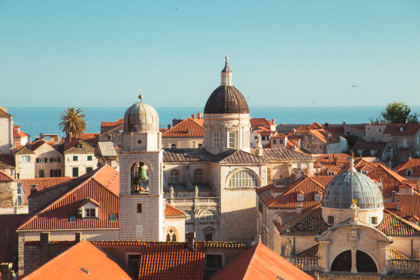 istock Dubrovnik terra cotta rooftops at sunset, Dalmatia, Croatia 1006265942