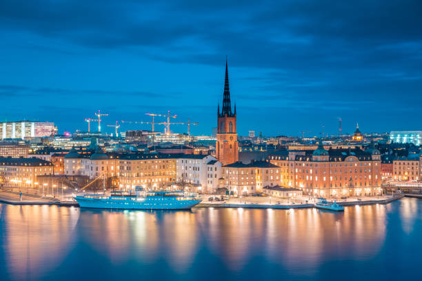 istock Stockholm skyline panorama in twilight, Sweden 1006266074