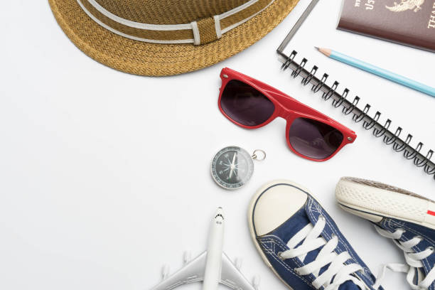 istock travel trip accessories  items travel concept on white background 1006268594