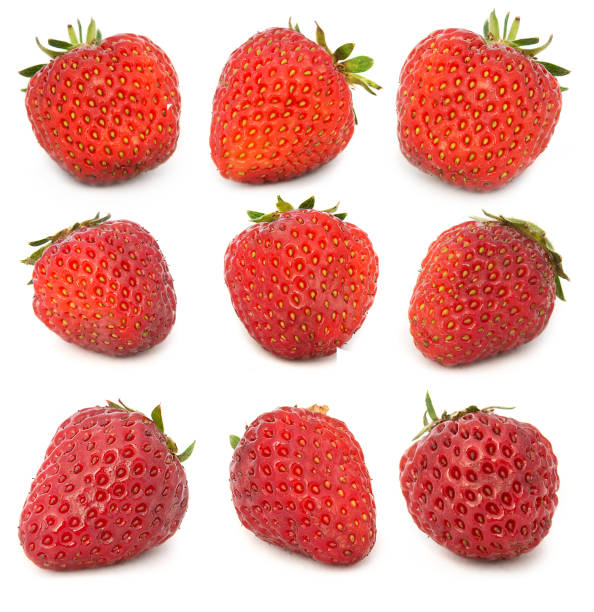 istock many different sets of strawberries on white background, isolate with strawberries, a lot different on one sheet. 1006271274
