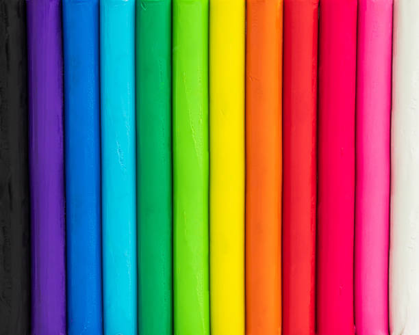 istock Colorful background of plasticine. Multicolor of modelling clay texture. 1006284168