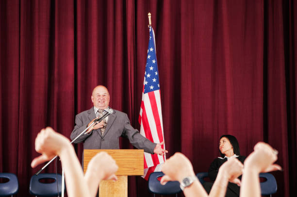 istock American politician gets booed during a debate 1006284258