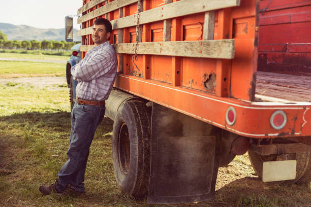 istock Farmer with Truck on a Ranch 1006291890