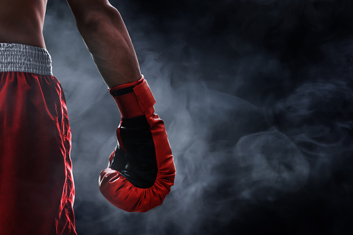 Rojo guante de boxeo photo