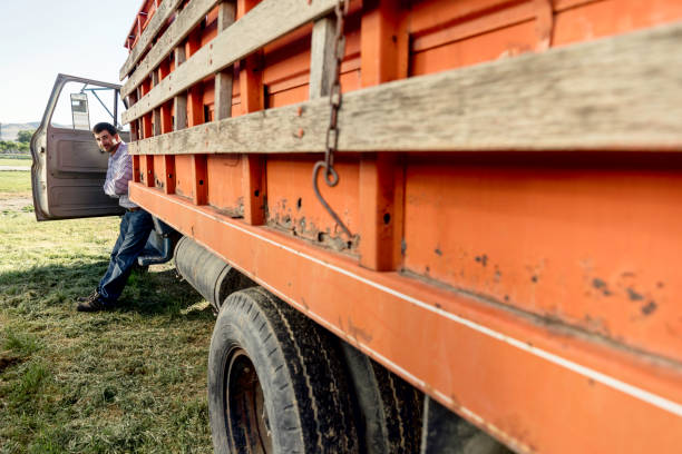istock Farmer with Truck on a Ranch 1006292062