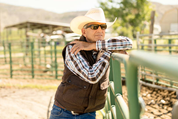istock Cowboy Leaning on a Fence in Riding Arena 1006294456