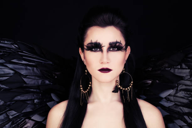 istock Fantasy Woman Black Angel or Black Raven 1006298182