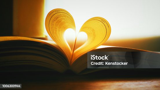istock Heart shape from a book 1006300944