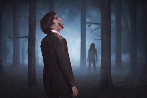 istock Scary asian zombies on the forest 1006301004
