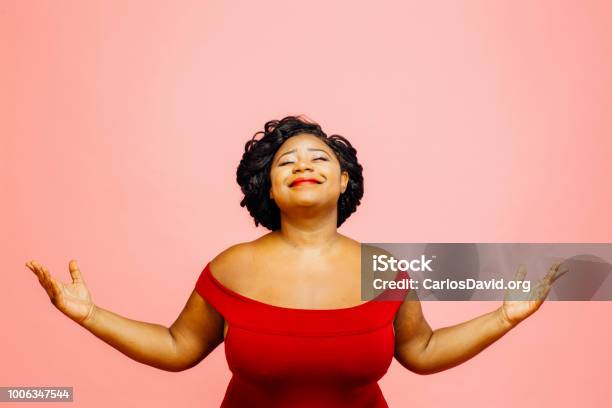 Life Is Wonderful Portrait Of A Confident And Satisfied Woman With Both Hands Out Stock Photo - Download Image Now