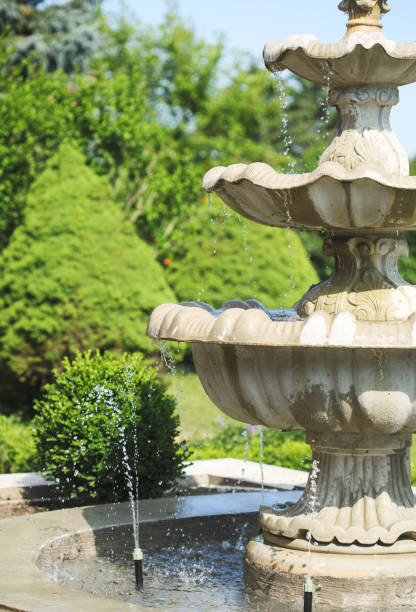 istock Splashing fountain in garden 1006373748