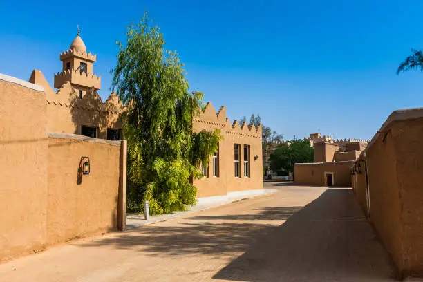 Photo of Traditional Arab mud brick architecture in Al Majmaah, Saudi Arabia