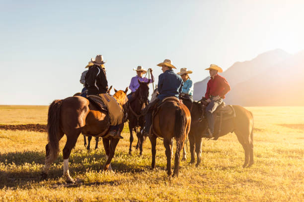 istock Horseback Riders Golden Field 1006391572