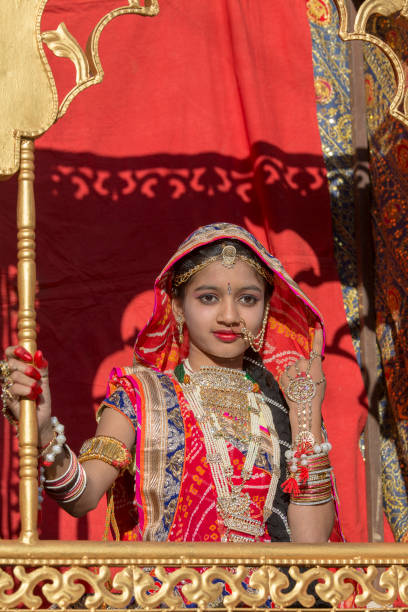 Indian Girl Wearing Traditional Rajasthani Dress Participate In Desert  Festival In Jaisalmer Rajasthan India Stock Photo - Download Image Now -  iStock