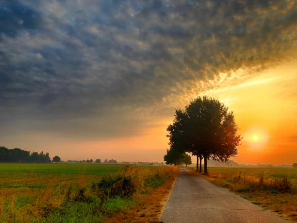 istock Balance between a stormy sky and a golden sunrise 1006402278