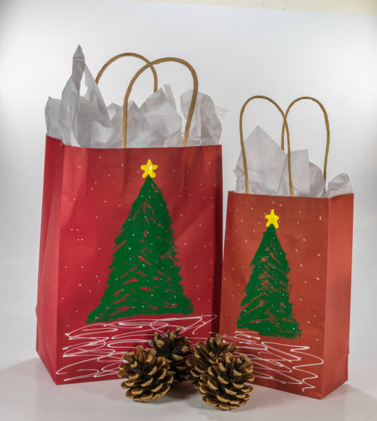 istock Painted gift bags for Christmas 1006423784