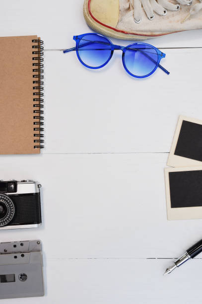 istock Top view of travel accessories 1006430452