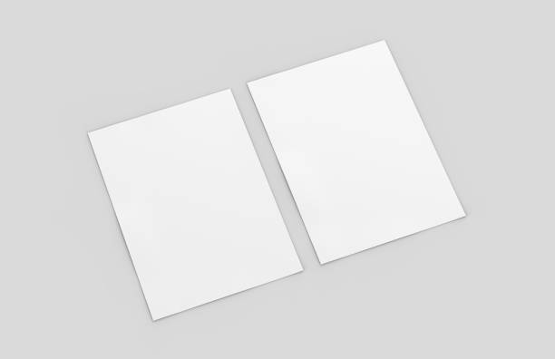 istock A4 paper on isolated white background, mock up template ready for your design, 3d illustration 1006446326