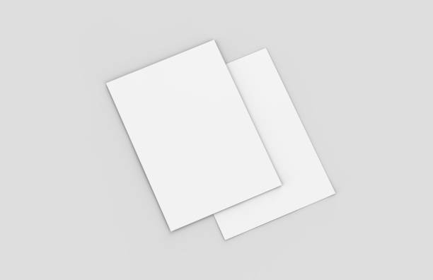 istock A4 paper on isolated white background, mock up template ready for your design, 3d illustration 1006448596