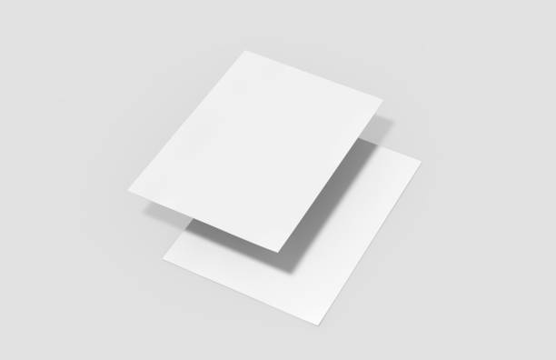 istock A4 paper on isolated white background, mock up template ready for your design, 3d illustration 1006448840