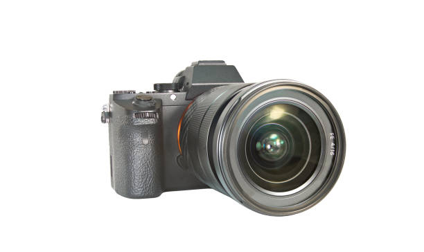 고립 된 흰색 배경 사진 mirrorless 카메라 - dslr camera 뉴스 사진 이미지