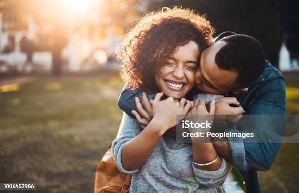 You Kisses Still Give Me Butterflies Stock Photo - Download Image Now - Couple - Relationship, Happiness, Young Couple
