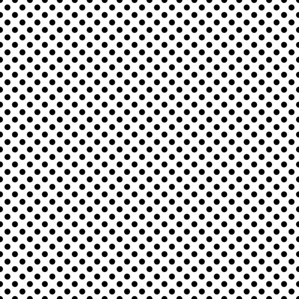 classic black and white polka dots - round bale imagens e fotografias de stock