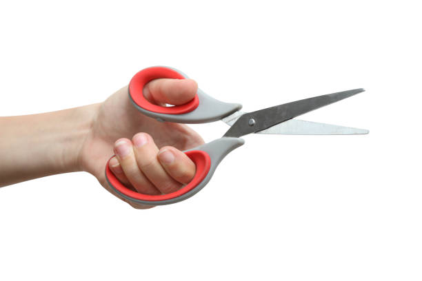 Scissors In The Left Hand Stock Photo - Download Image Now - Left
