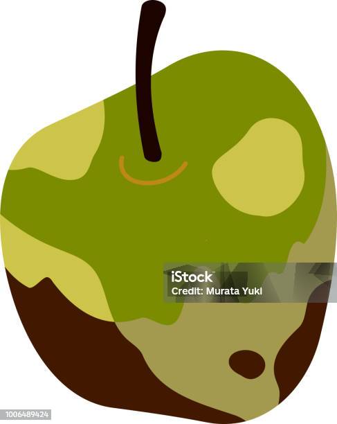 Apple Vector Rotted Rotten Apple Illustration 2 Stock Illustration - Download Image Now ...