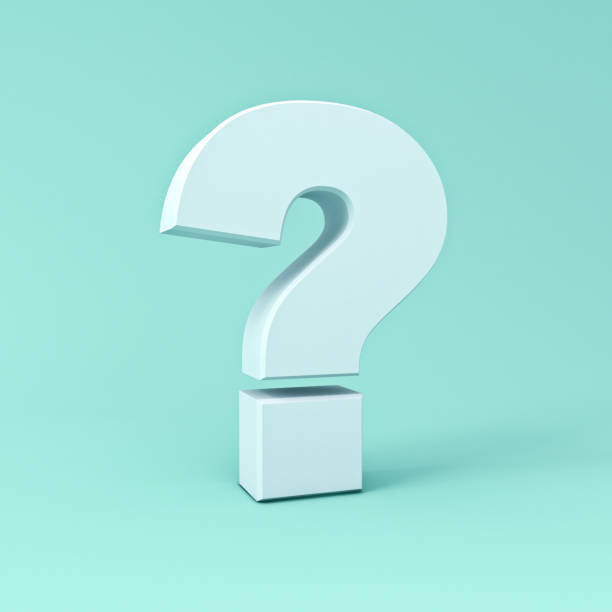 istock Question mark on blue green pastel color background with shadow 3D rendering 1006529206